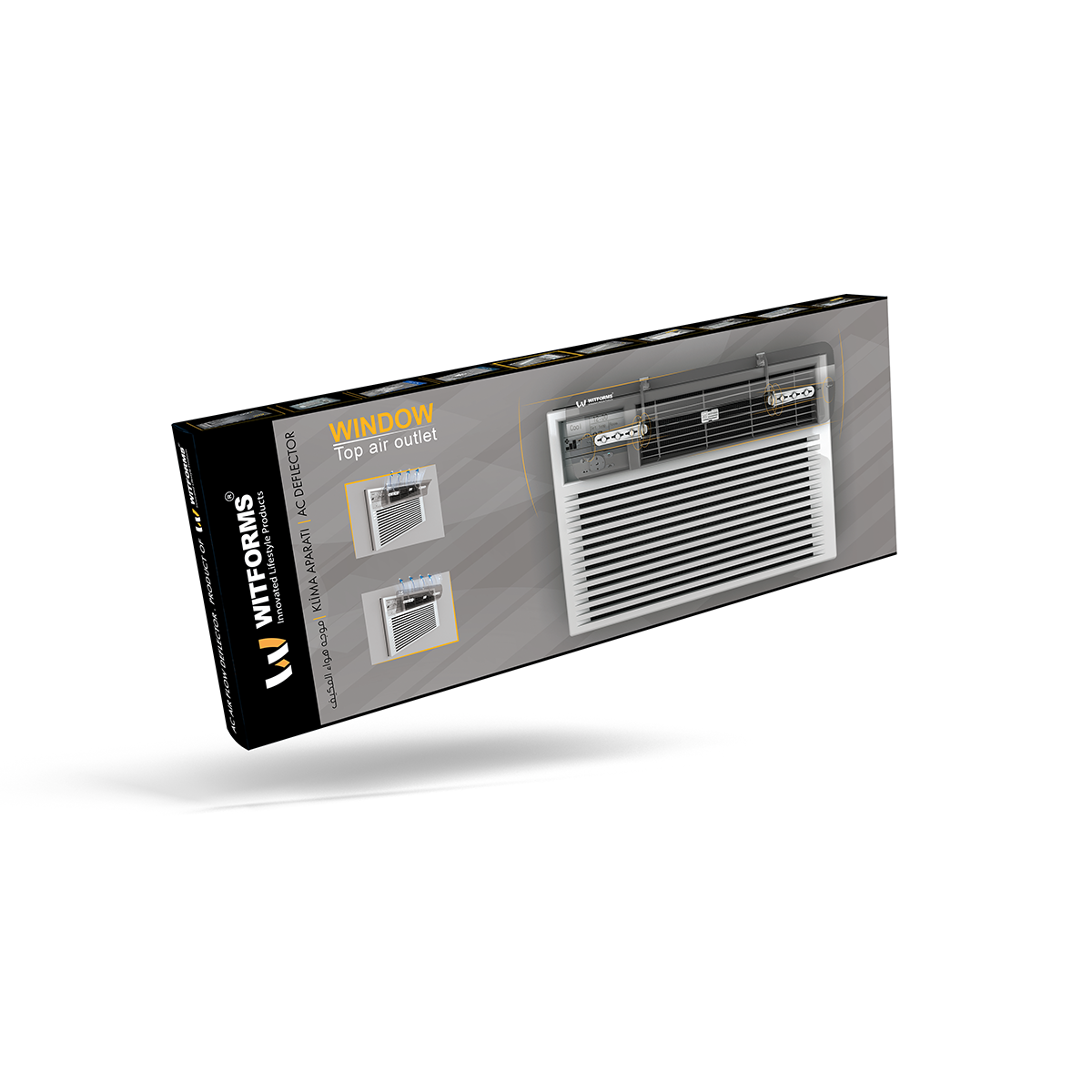 Window - Adjustable AC air deflector