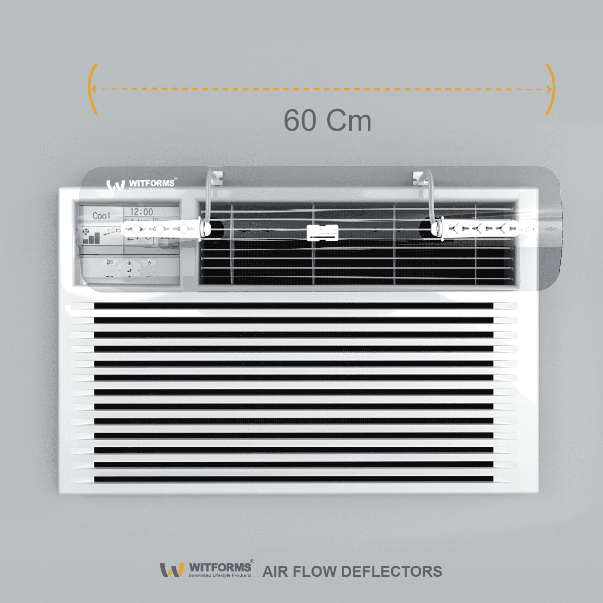 Window - Adjustable AC air deflector