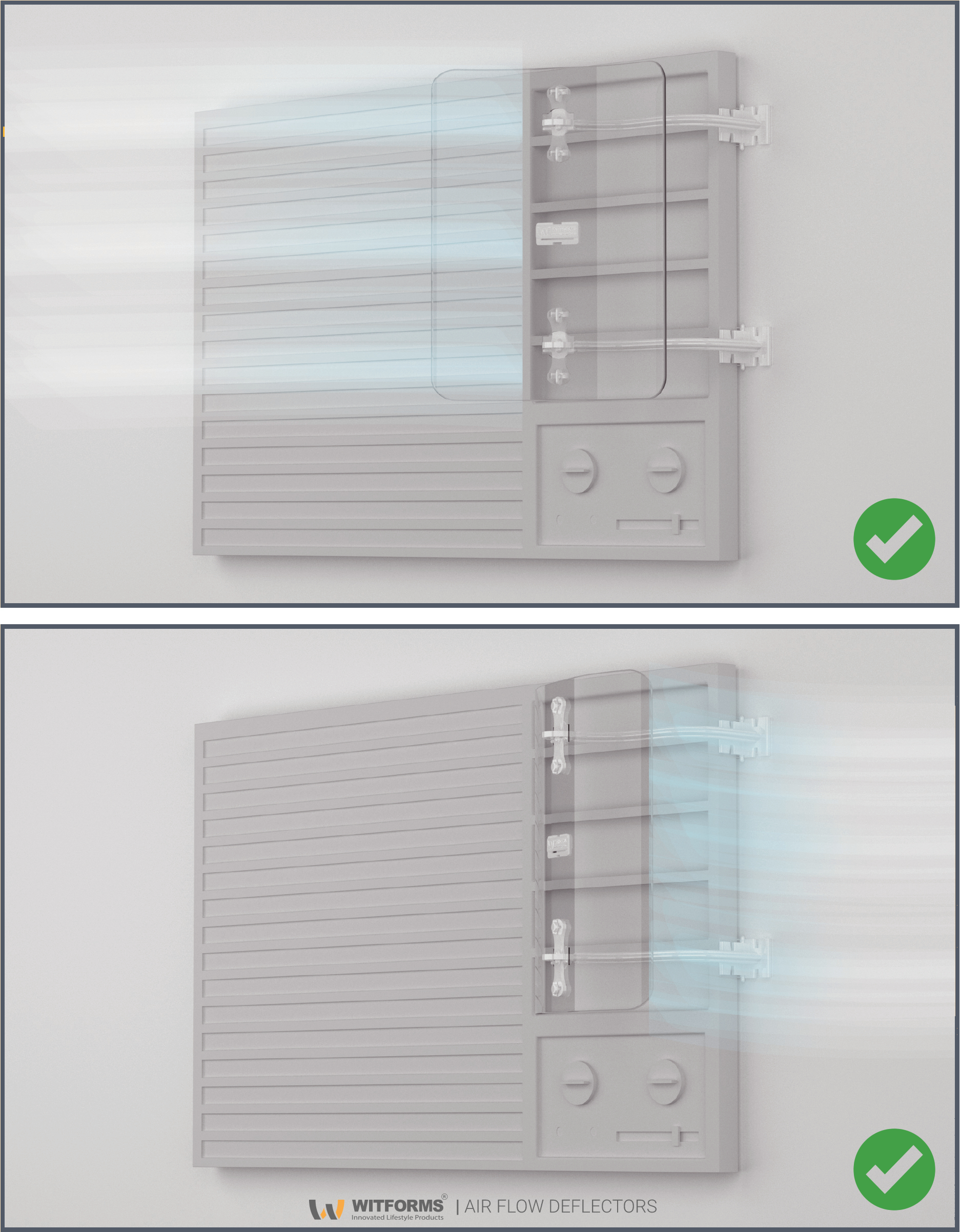 موجه هواء مكيف الشباك بفتحة جانبية Window - الصورة 3