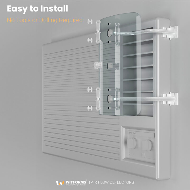 WINDOW - Adjustable AC air deflector suitable for window air conditioners