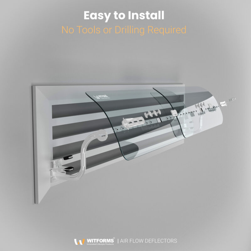 GRILLE - Adjustable AC air Deflector Suitable for Central air conditioner's Register and Grille