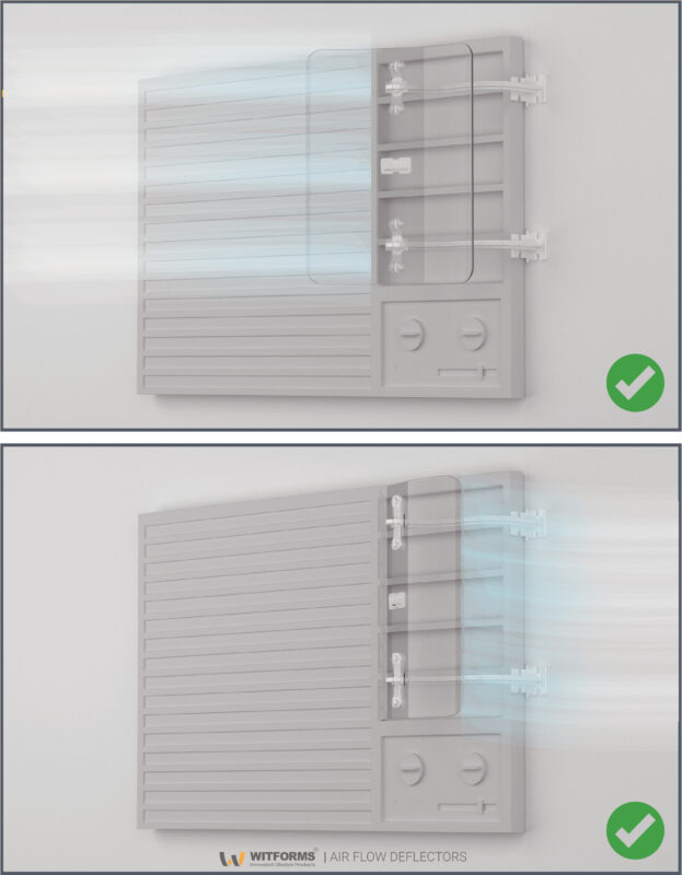 WINDOW - Adjustable AC air deflector suitable for window air conditioners