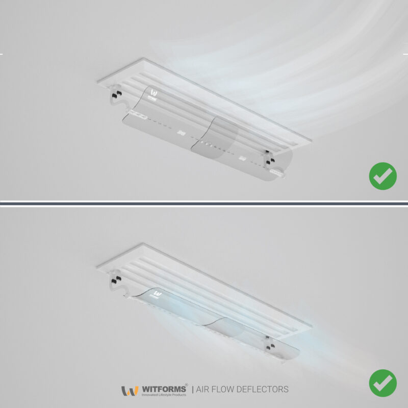 GRILLE - Adjustable AC air Deflector Suitable for Central air conditioner's Register and Grille
