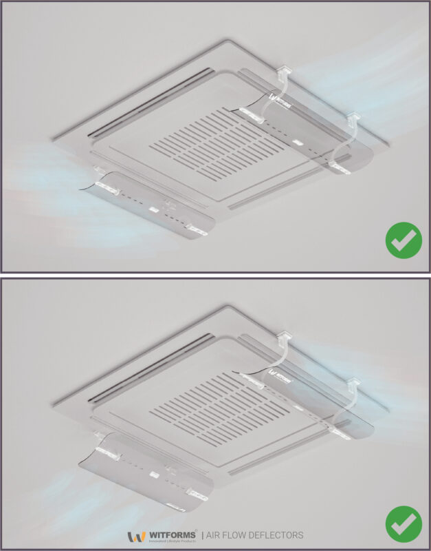 Cassette - Adjustable AC air Deflector Suitable for Cassette air conditioner's outlets