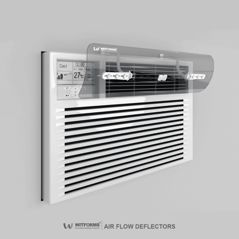 WINDOW - Adjustable AC air deflector suitable for window Top air conditioners