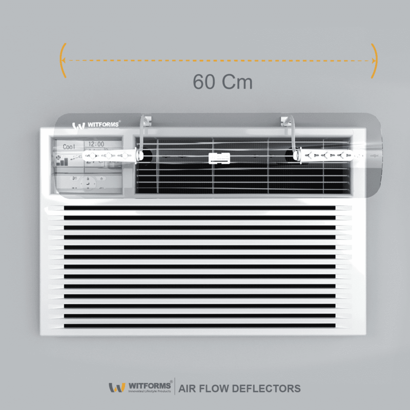 WINDOW - Adjustable AC air deflector suitable for window Top air conditioners